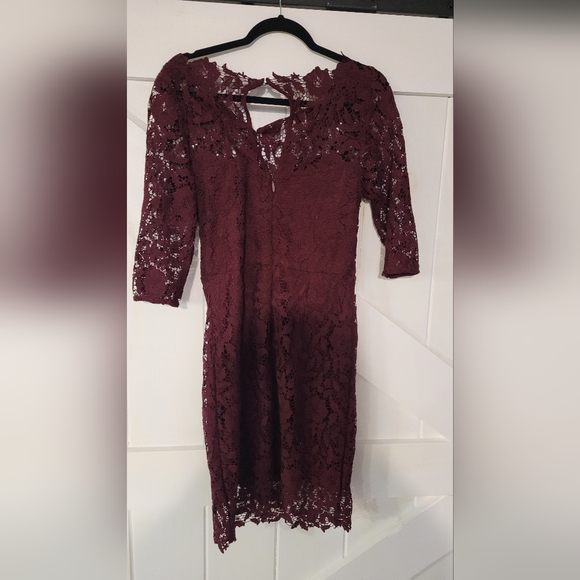 Soieblu Burgundy Lace dress - Picture 4 of 4
